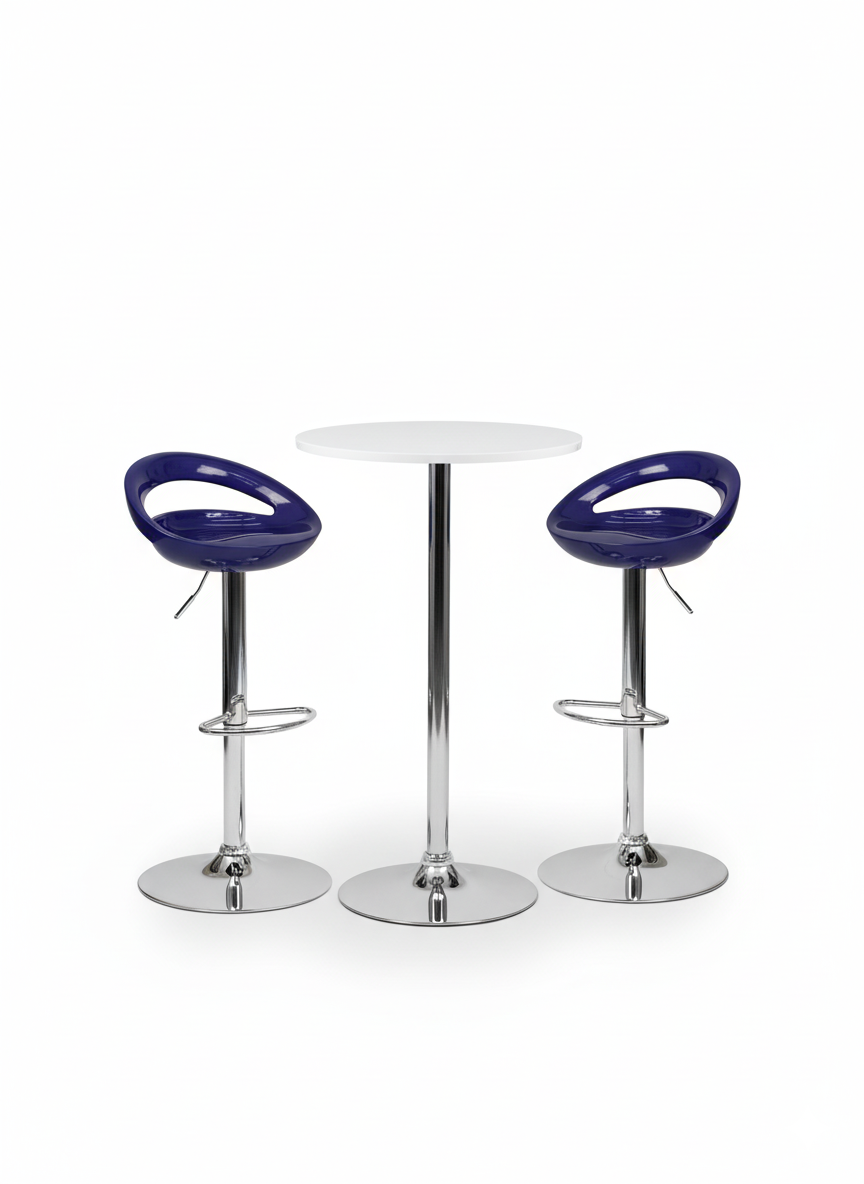 Set 2 Tabouret Scandinave avec Table rotatif à hauteur réglable