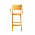 Détail accoudoirs tabouret de bar Malta plastique vierge Vigihome