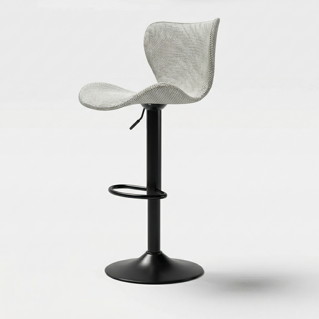 Chaise de bar Prestige Wingback — détail assise tissée premium