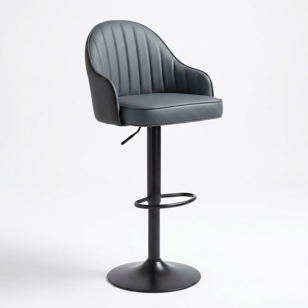 Tabouret de Bar Alpha — Simili Cuir Réglable & Rotatif