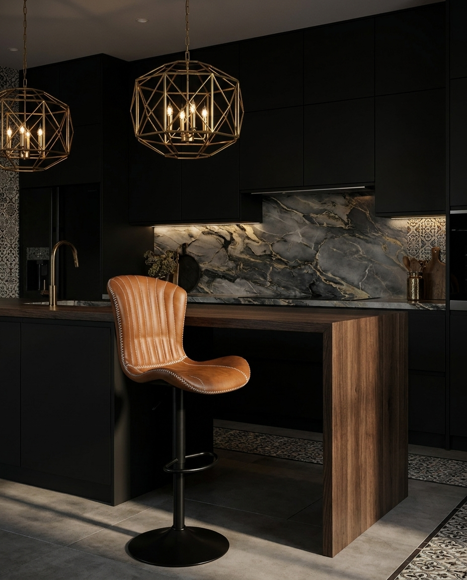 Tabouret Monark dans cuisine nordique
