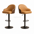 Lot de 2 tabourets Alpha Cognac