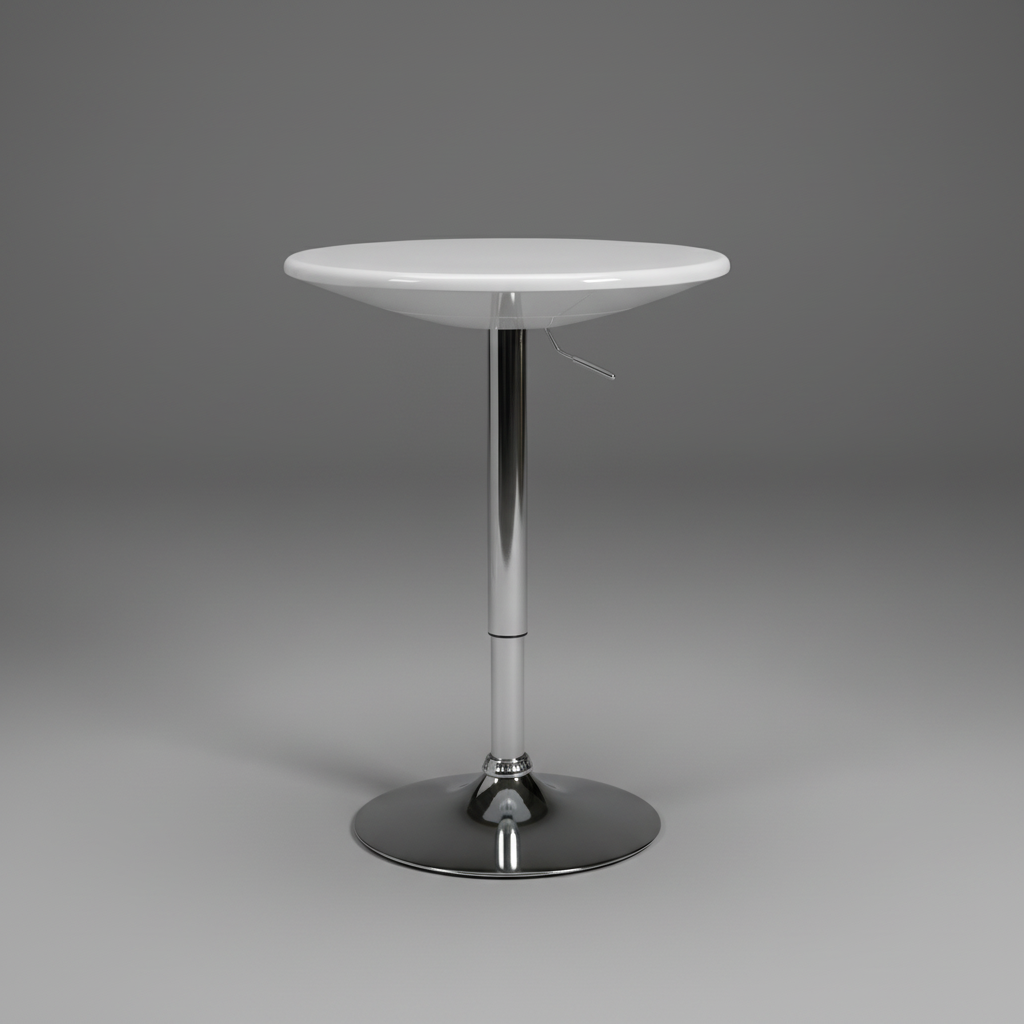 Table blanche vue frontale