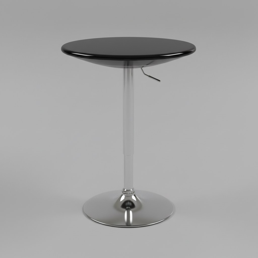 Table noire vue frontale