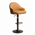 Tabouret de bar Alpha coloris Cognac sur fond blanc